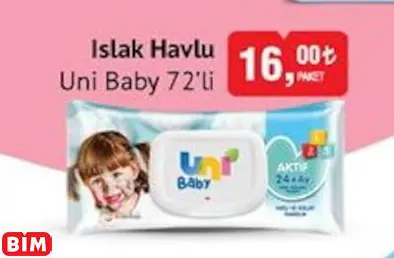 UNİ BABY  ISLAK HAVLU